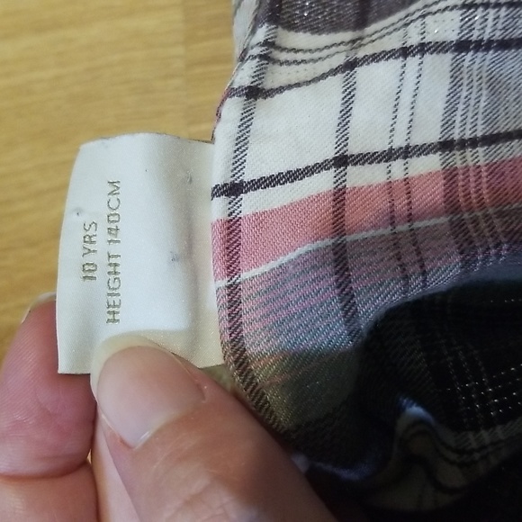 Next pink metallic button down blouse girls size 10 years - Picture 6 of 7